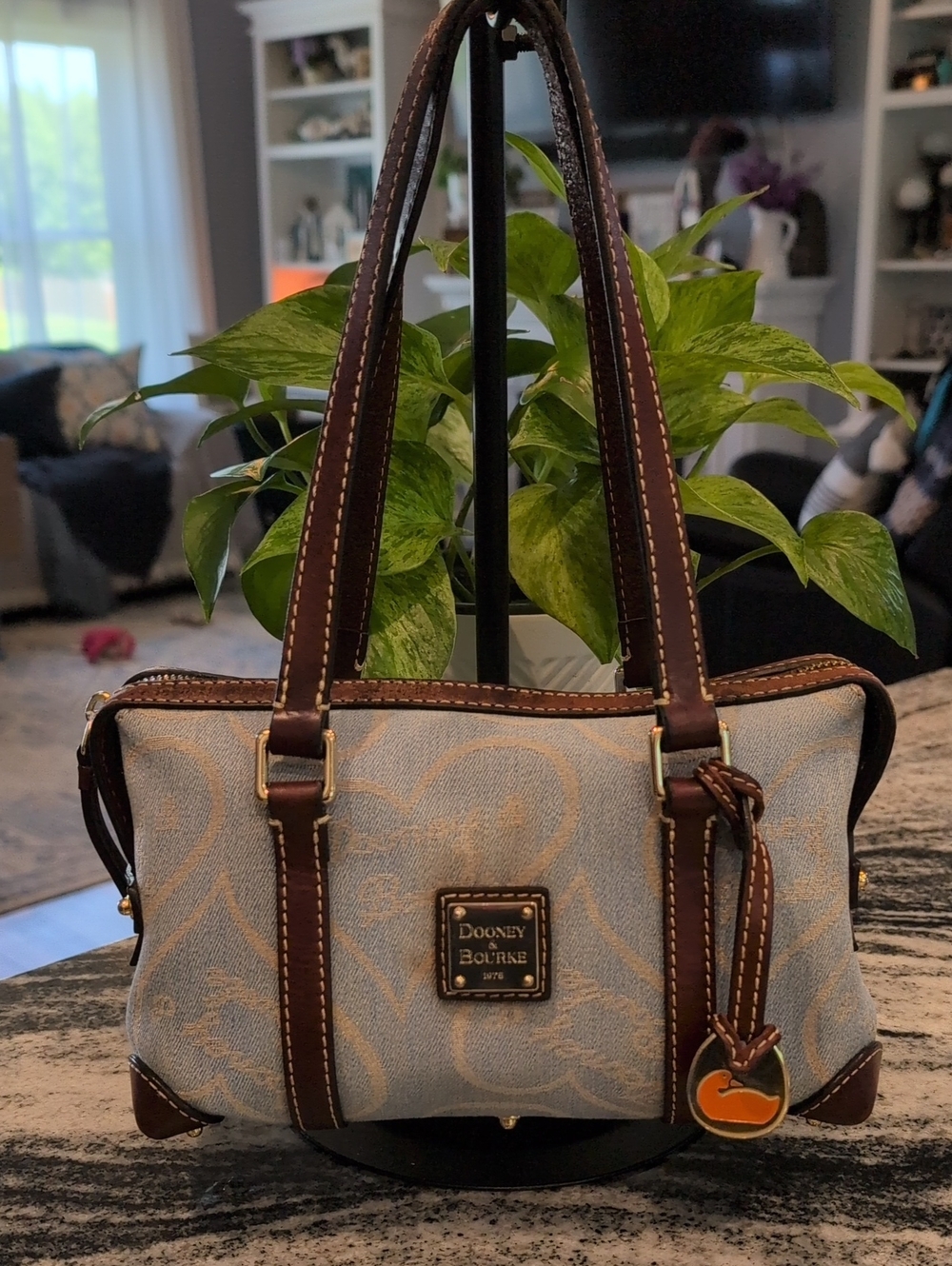 Dooney & Bourke Anniversary Signature Hearts Mini Tote - Picture 1 of 10